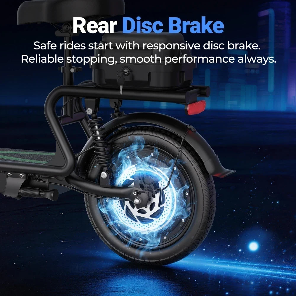 Patinete electrico plegable con asiento