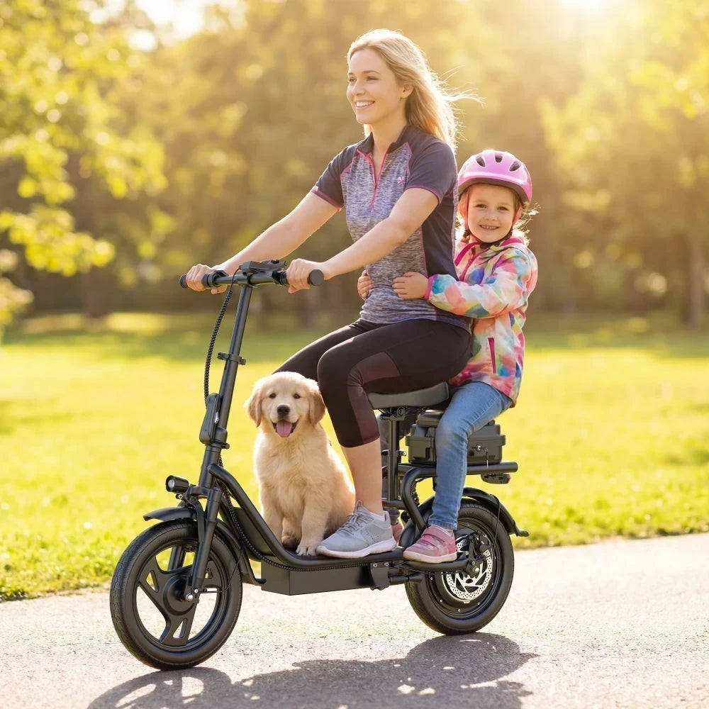 Patinete electrico plegable con asiento