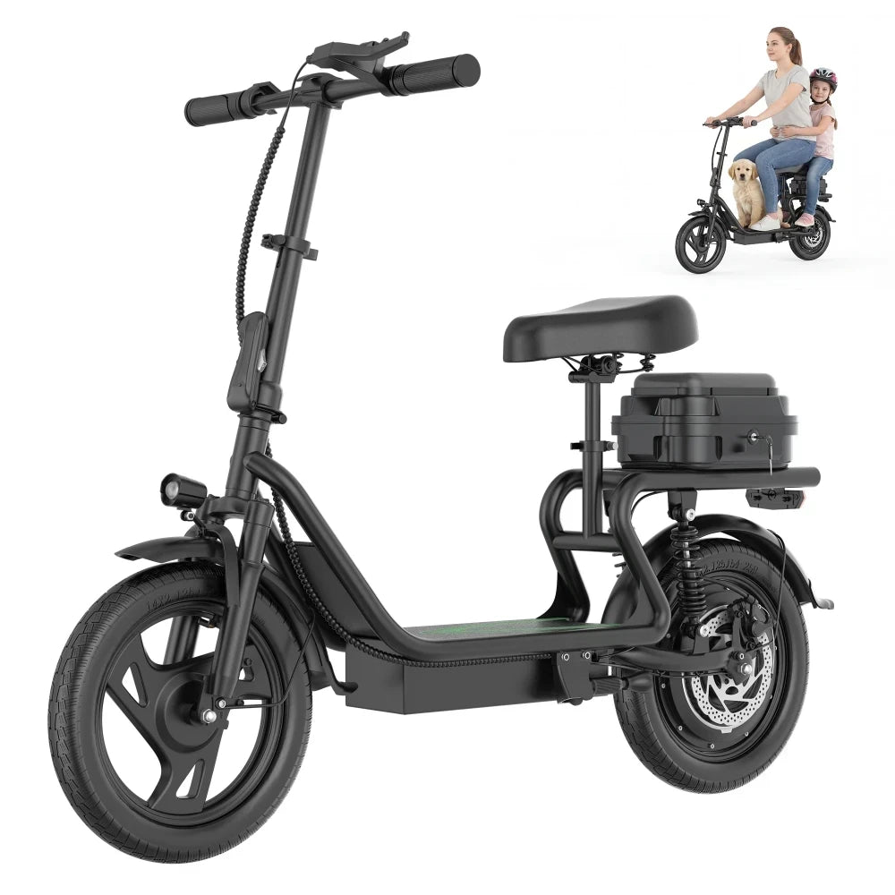 Patinete electrico plegable con asiento