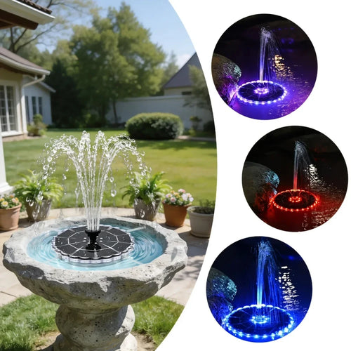 Fuente Solar Para Estanque De Jardín Con Luces