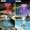Fuente Solar Para Estanque De Jardín Con Luces